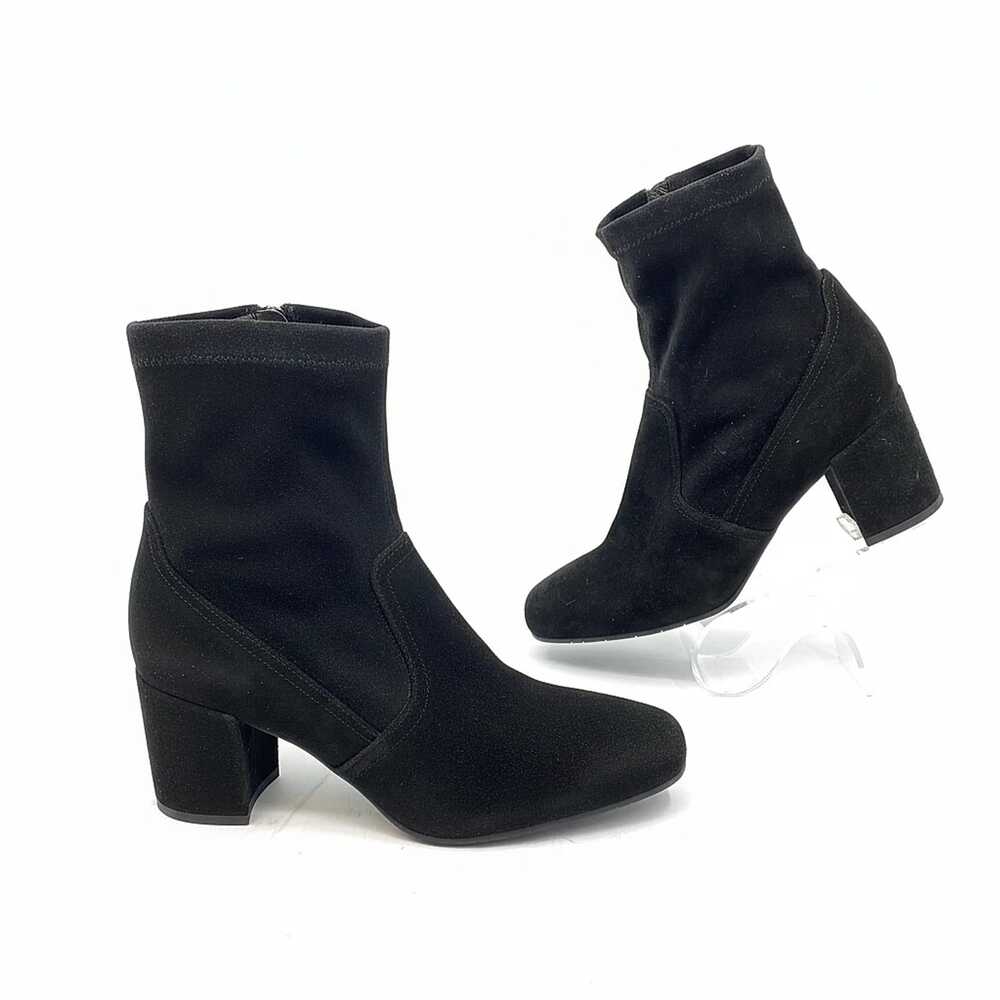 Aquatalia Black Suede Bootie | Italian Made, Size 9.5 M